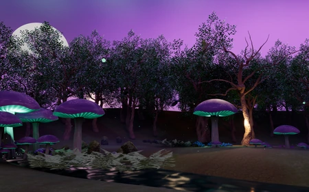 Celestial Vistas mushroom grove render