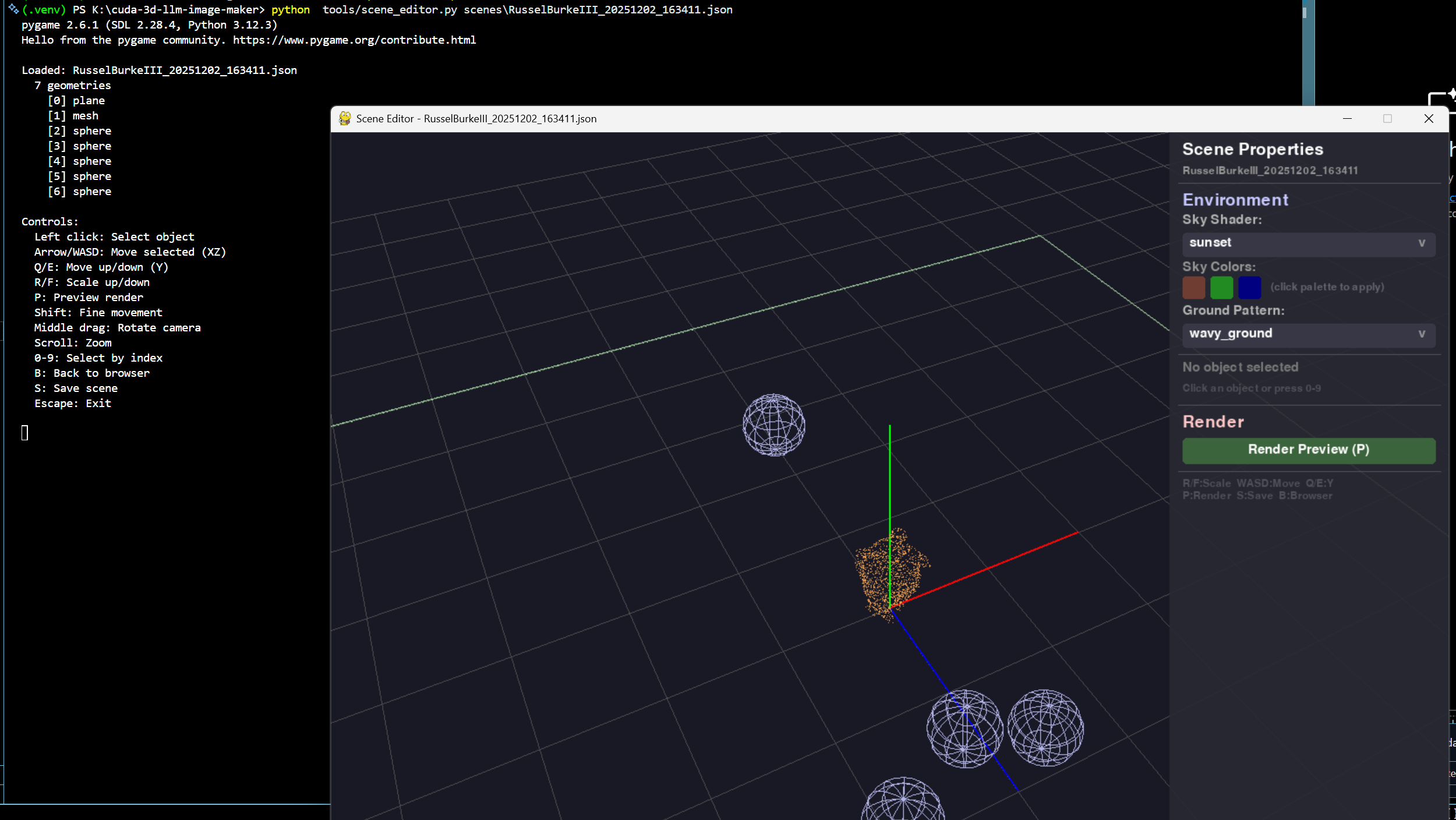 CUDA Path Tracer with LLM-Driven Scene Generation